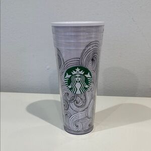 Starbucks Black and White Swirl Tumbler